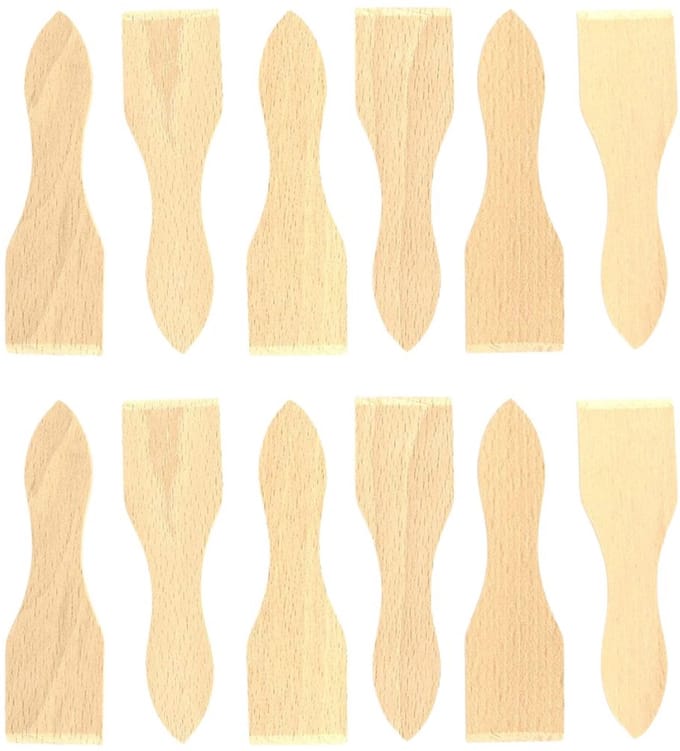 Set van 12 houten racletspatels 13 cm Fackelmann Wood Edition