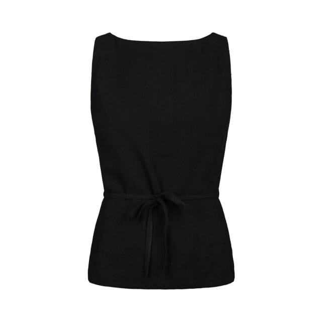 Neo Noir - Nassa Linen Top - 165623 - 100 Black