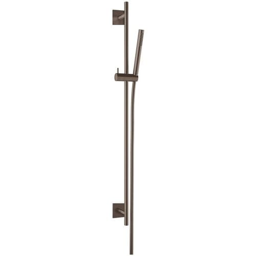 Herzbach DESIGN iX PVD shower wall bar set seven square 90 cm 21.922700.2.40