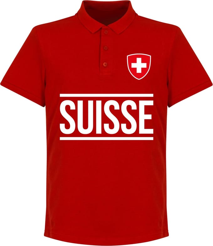 Zwitserland Team Polo Shirt - Rood - 4XL