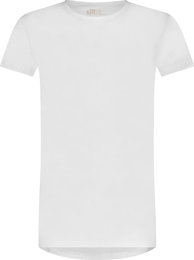 Ten Cate Basics 100% organic cotton t-shirt wit 2 pack voor Heren | Maat M