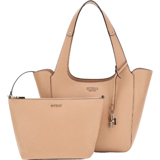 GUESS Schoudertas Helina Tote Bag Beige