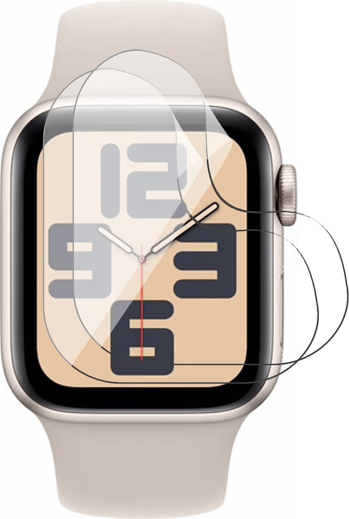 Screenprotector geschikt voor Apple Watch Series 6/5/4/SE 2024-2021 40mm - 2x FlexGuard Screen Protector
