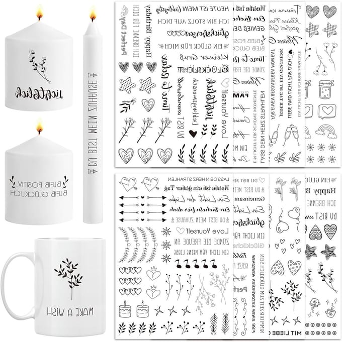 Set van 6 kaarsaccessoires voor een sfeervolle inrichting en perfecte ambiance