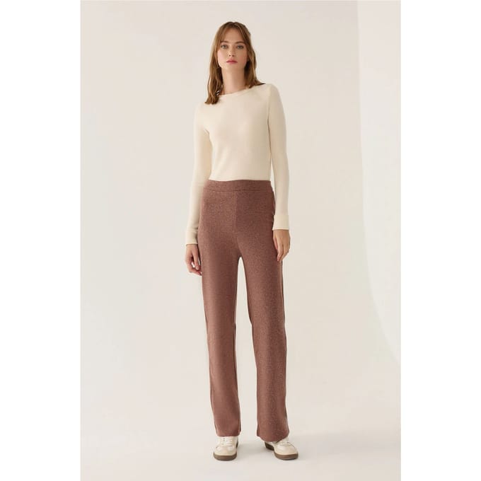 Elastische Taille Rechte Broek