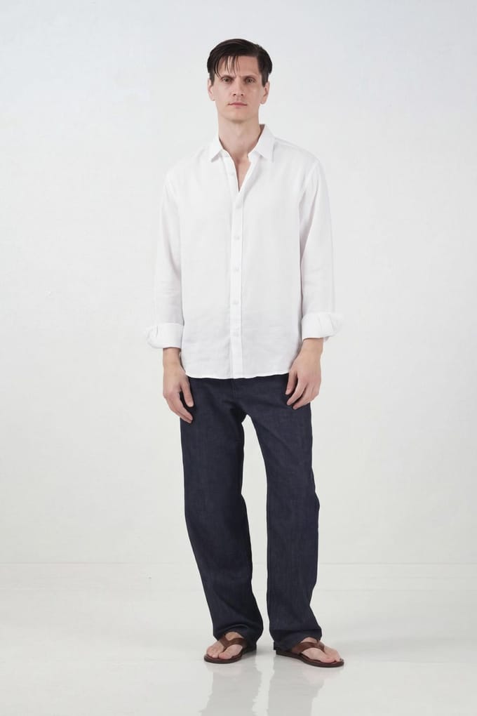 Overmatige Button-Up Shirt met Hemd Kraag