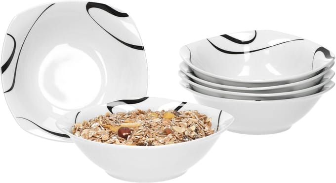 Set van 6 muesli saladeschalen Galaxy 14,3cm