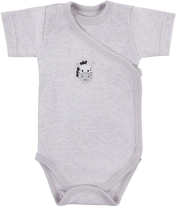 Eevi - Rompertje - Overslagromper - Grijs - Maat 62 - 2 t/m 4 maanden
