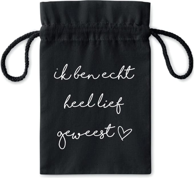 Pepernotenzakje Lief geweest - zwart - Sproetiz
