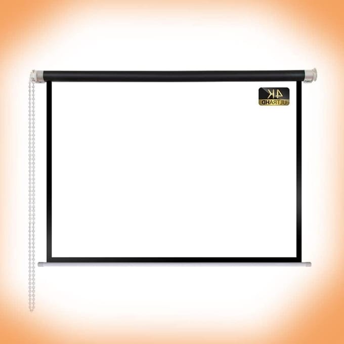 Projectiescherm - Filmscherm Beamer - Thuisbioscoop Creëren - Handmatig Uitschuifbaar - 60 inch 4:3 - Wit