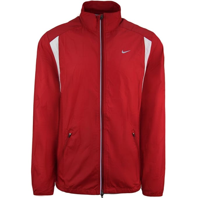 Nike Logo Lange Mouw Zip Up Rood Heren Lichtgewicht Jas 320829 648