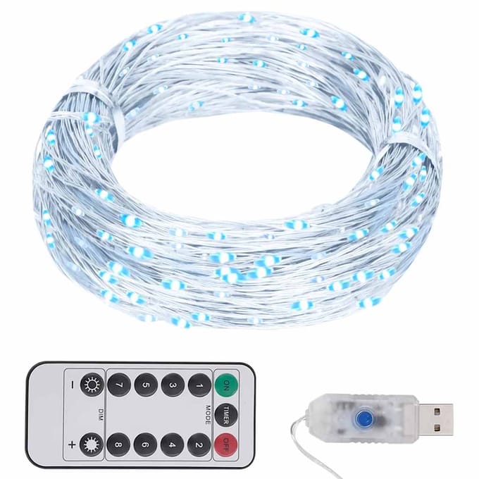 vidaXL - Lichtslinger - met - 300 - LED's - 30 - m - koudwit