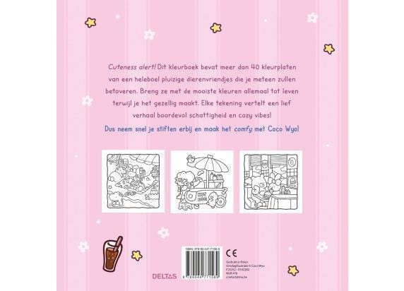Deltas Cozy Friends - Cute & Comfy Kleurboek - 45 handgetekende platen