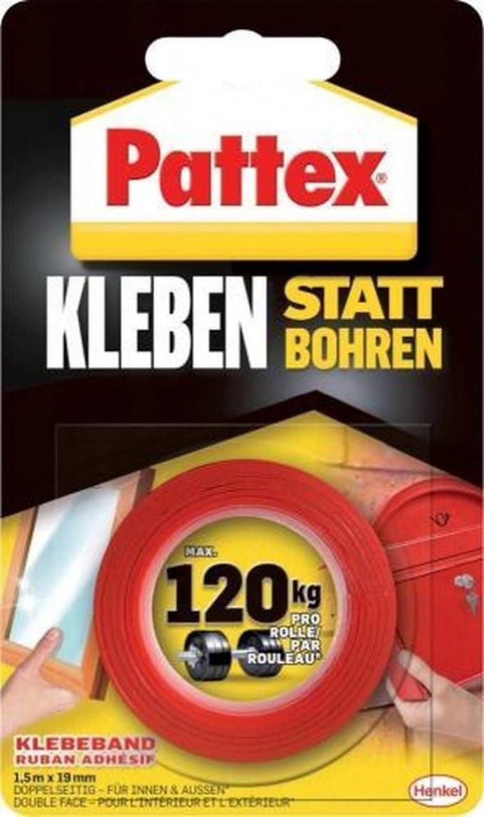Pattex PRO/DIY Tapes PXMT2 Dubbelzijdige tape Wit (l x b) 1.5 m x 19 mm 1 stuk(s)
