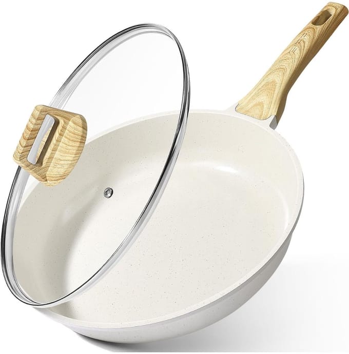 DnA® Hapjespan - Koekenpan - Hapjespan Inductie - Wit - 48cm x 26cm x 11cm