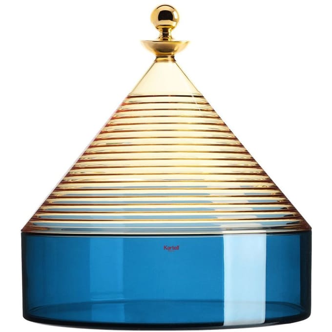 Kartell - Trullo Opbergschaal - Giallo/blu - blauw