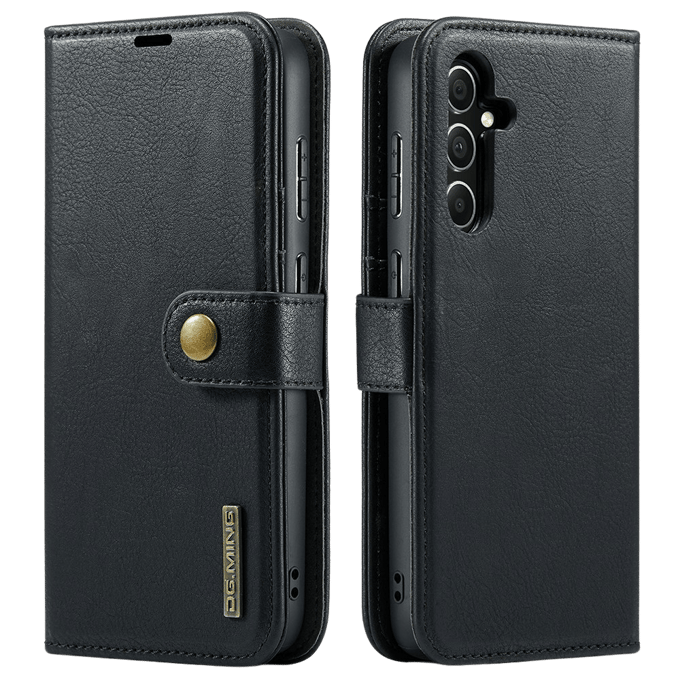 DG.MING Samsung S23 FE Lederen 2-in-1 Wallet en Hoesje Zwart