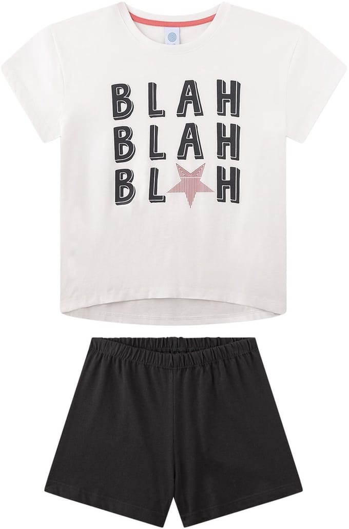 Sanetta Pyjama Pyjama Teenager Blah kurz Set van 1