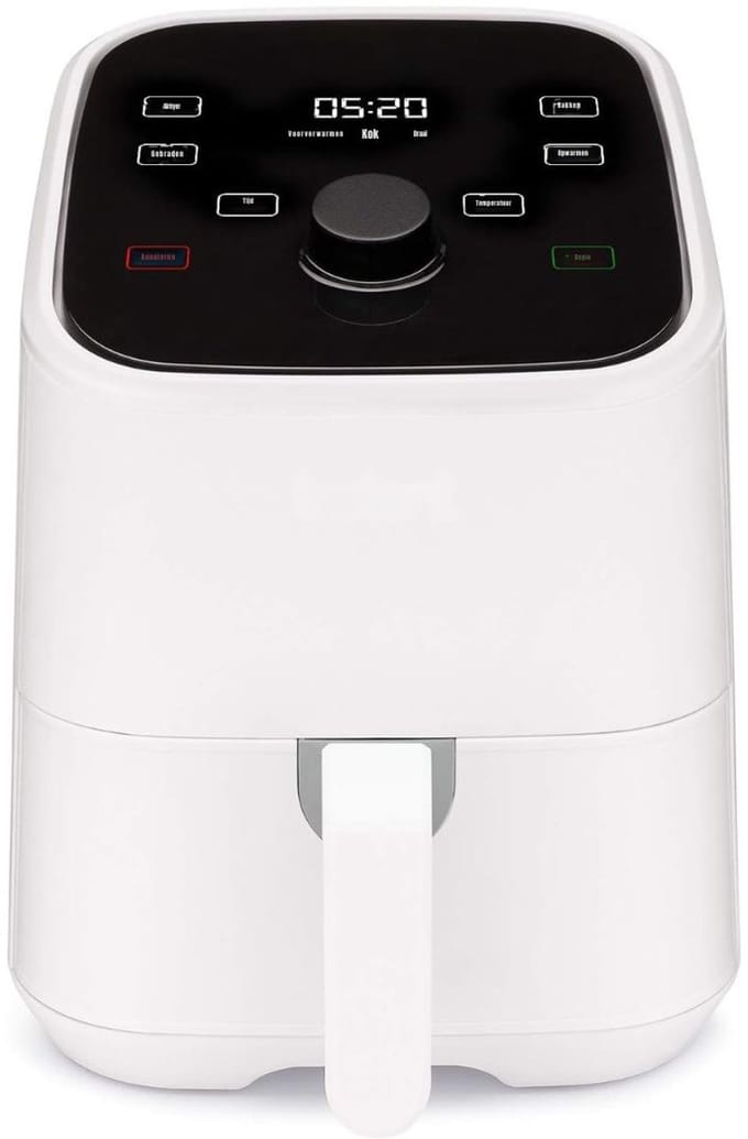 MMP® Mini airfryer - Airfryer - Airfryer klein - Wit - 29cm x 23cm x 30cm