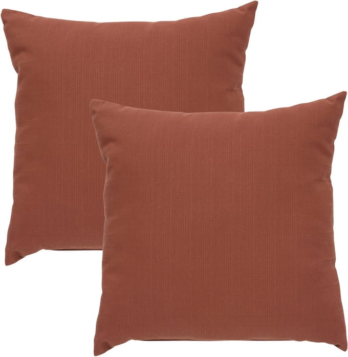 Hesperide Sierkussen Granada - 2x - terracotta - 40 x 40 cm - polyester - voor buiten - tuinkussen