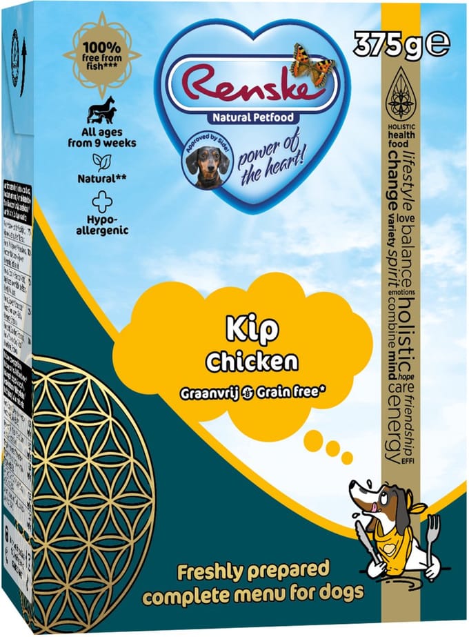 Renske Vers Graanvrij - Tetrapack 375 g - Hondenvoer - Kip