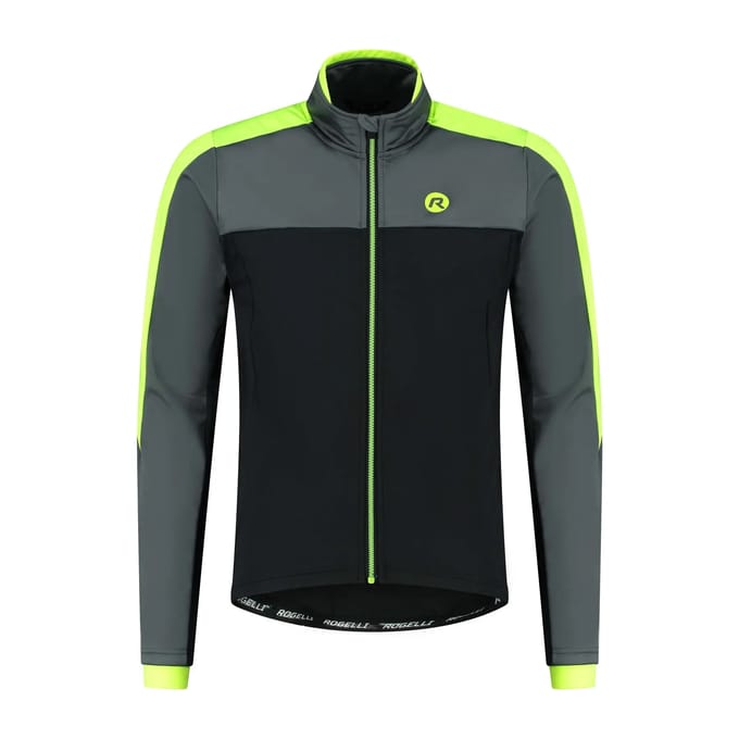 Rogelli Freeze Heren Fietsjack Winter - Winddicht - Grijs/Fluor