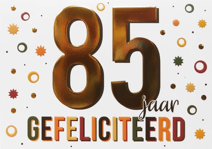 Kaart - 85 jaar - Goud waard - DSY035