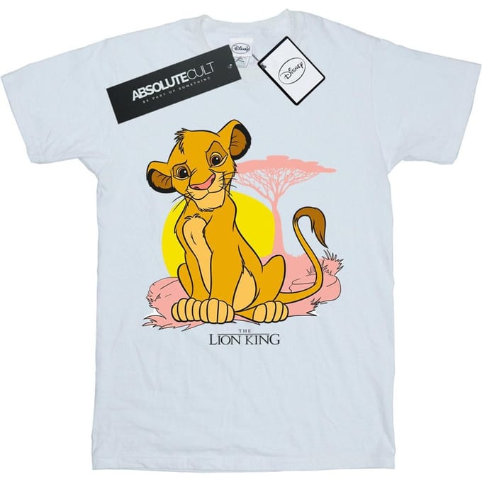 Disney Jongens The Lion King Simba Pastel T-Shirt (Wit)