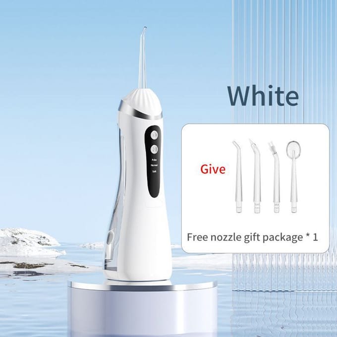 Draagbare elektrische waterflosser, slimme mond- en tandreinigingsmachine - Wit