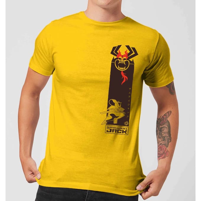 Samurai Jack Samurai Stripe Men's T-Shirt - Yellow - M