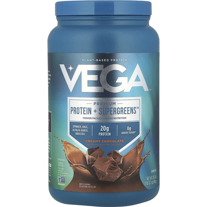 Vega, plantaardige eiwitten en groenten, chocolade, 765 gram (814 g)