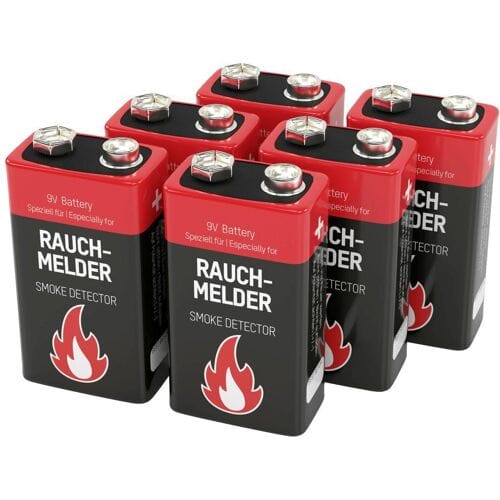 Ansmann Rauchmelderbatterie 9V batterij (blok) Alkaline 9 V 6 stuk(s)