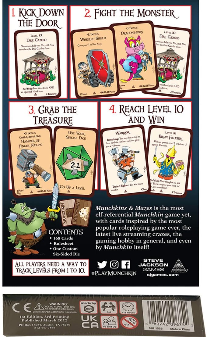 Munchkins and Mazes - Kaartspel - Engelstalig - Steve Jackson Games