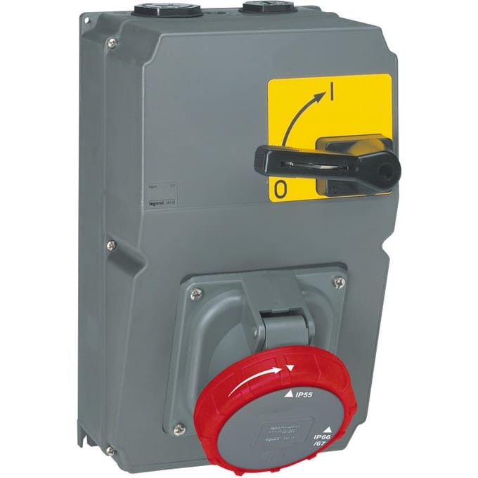 Legrand CEE geschakelde contactdoos 125A 6H 400V 3P+A IP67 - 059114