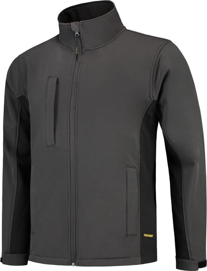 Tricorp Softshell Bicolor 402002 - Mannen - Donkergrijs/Zwart - S