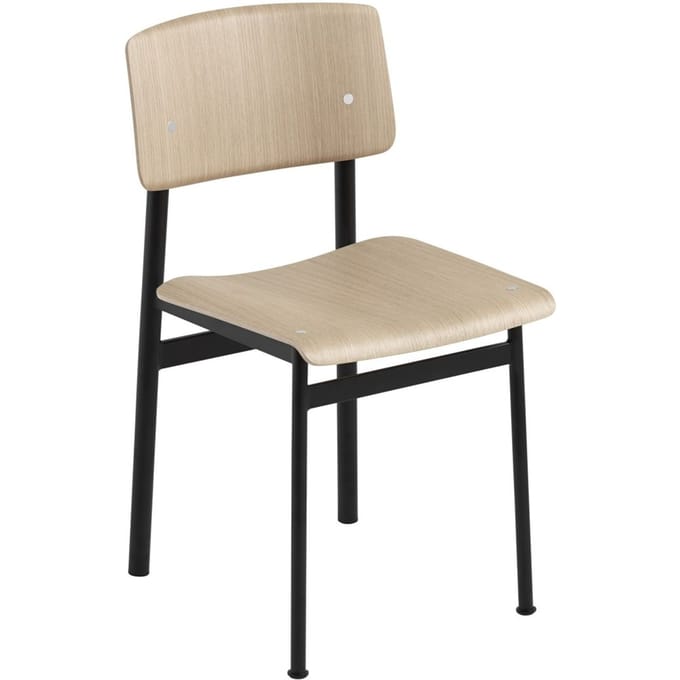 Muuto - Loft Stoel - eiken/ zwart - zonder armleuning - meerkleurig