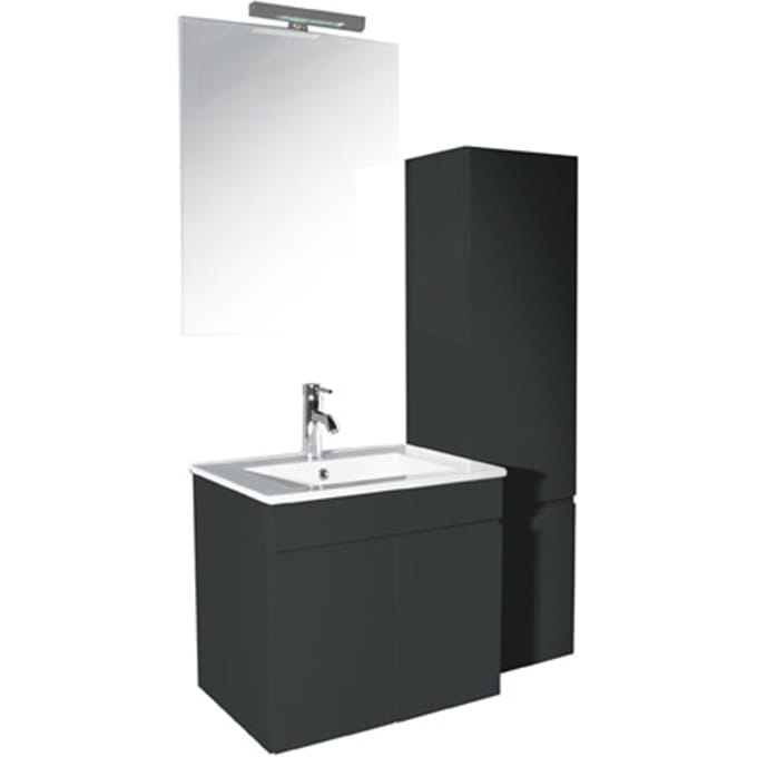L’Aqua Slimline Antraciet Badkamermeubel - Complete set - 60 cm