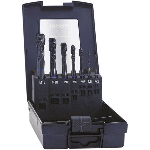 Exact 43654 Machinetapboor 7-delig Metrisch M3, M4, M5, M6, M8, M10, M12 Rechtssnijdend DIN 371 HSS-E Model C 1 set(s)