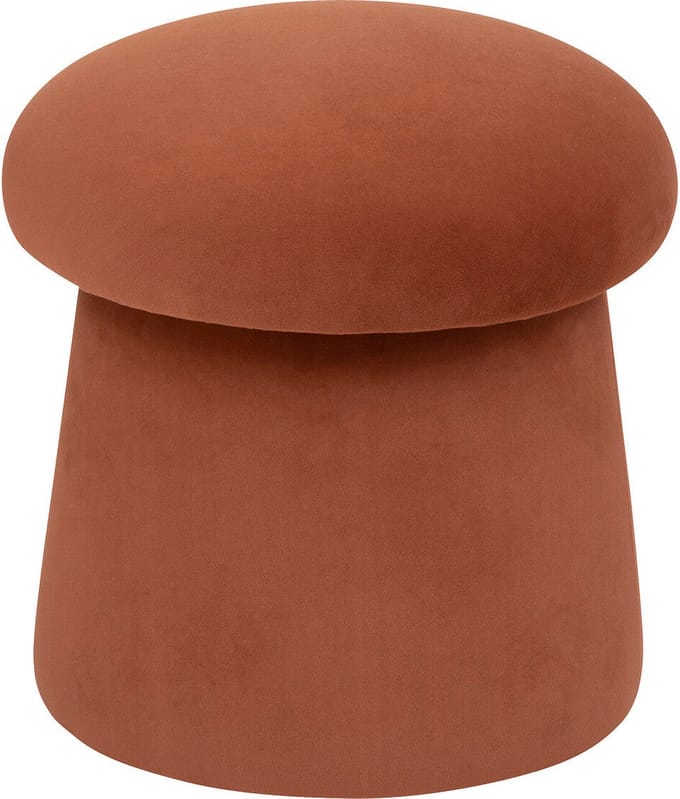 Atmosphera Poef Noa velvet Ø37xH40cm - Amber
