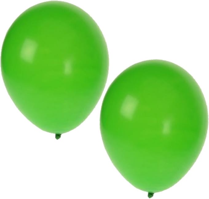 Feest ballonnen - groen - 100x stuks - ca. 27 cm - verjaardag versiering
