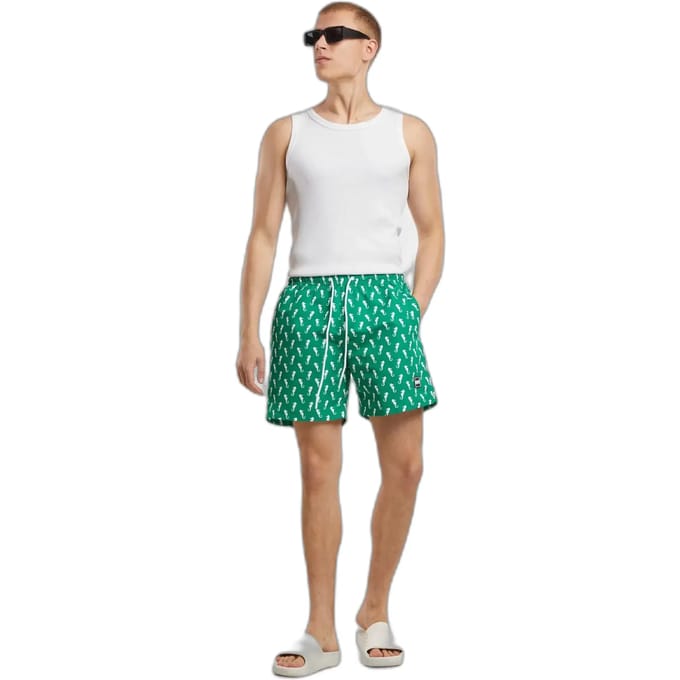 Urban Classics - Pattern Zwemshorts - M - Groen
