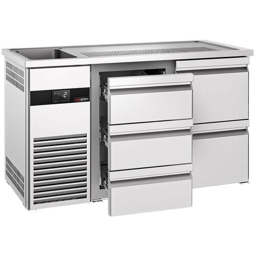 GGM Gastro Bierkoeling PREMIUM - 1550x700mm - 5 laden zilver