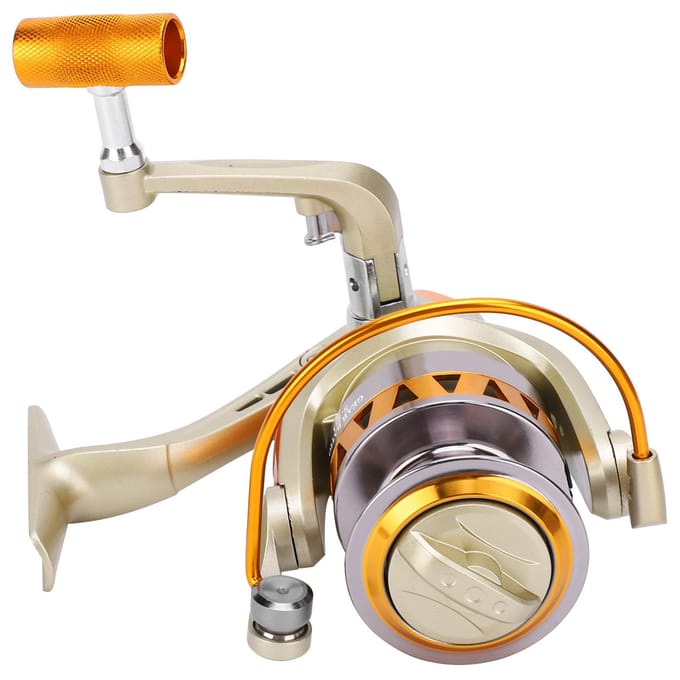 JF5000 Draagbare Metalen Vislijn Reel Zeehengel Werphengels Werp Visaccessoire beige