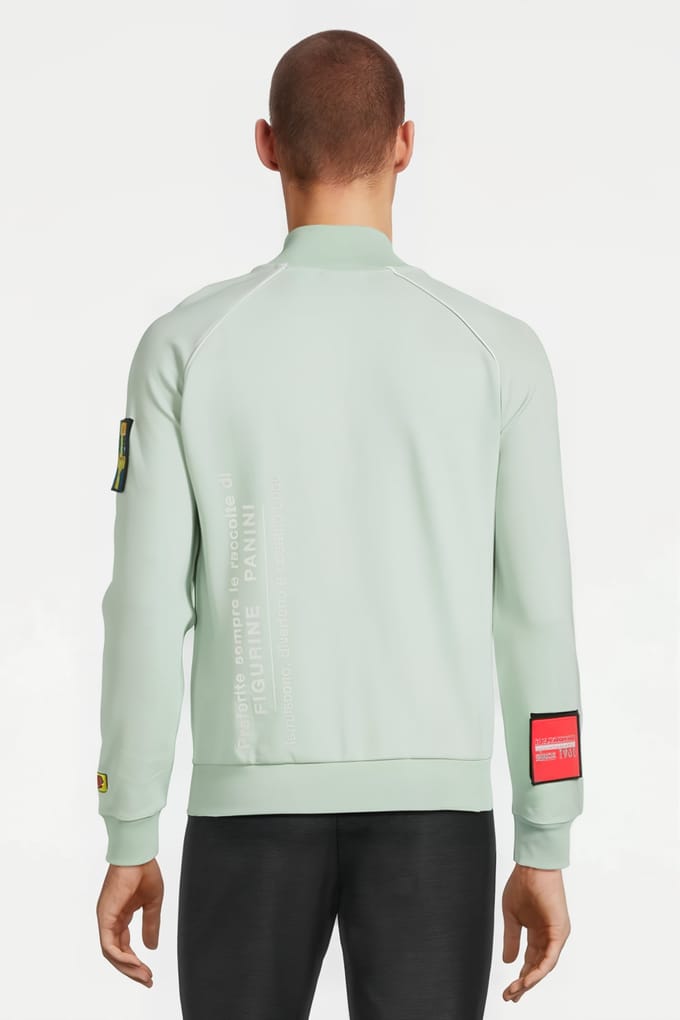 Lyle & Scott Panini Sticker Tracksuit Bomber Mint Taglia: S | Cardigan Outlet | Uomo | Ciano
