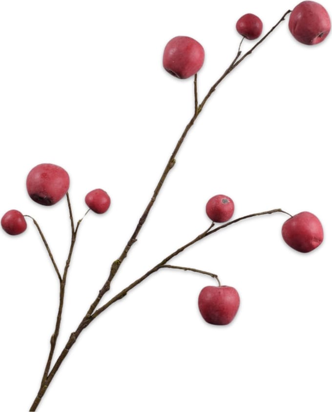 Silk-ka Kunstbloem-Zijden Bloem Appel Tak Rood-Roze 123 cm