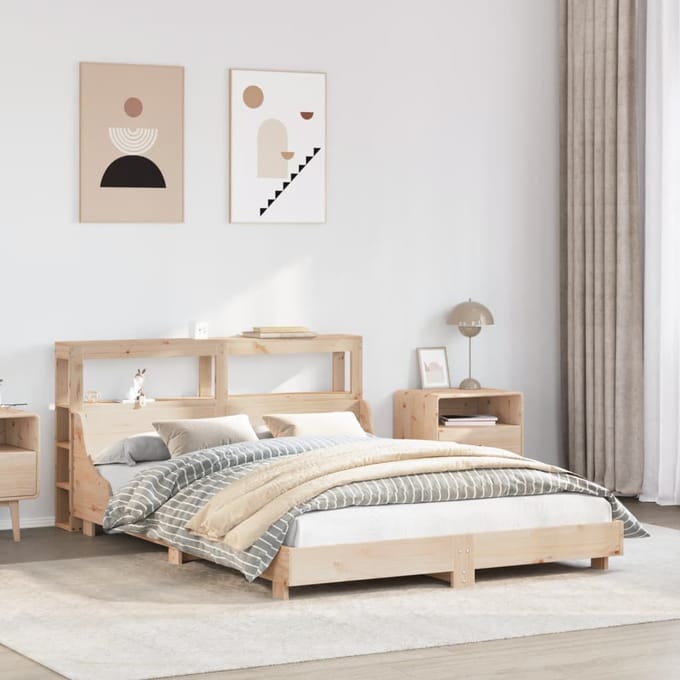vidaXL - Bedframe - zonder - matras - massief - grenenhout - 120x190 - cm