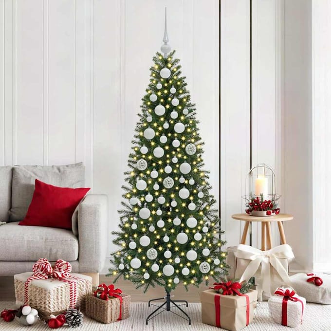 vidaXL Kerstbal Set 120 st 300 LED's Warmwit Ø 6 cm
