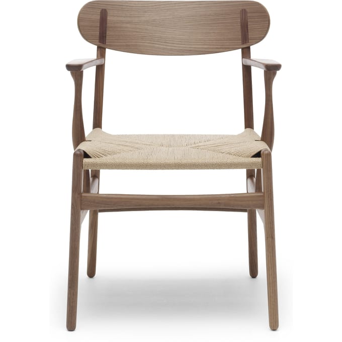 Carl Hansen & Søn - CH26 stoel - walnoot geolied - Vlecht natuur - bruin