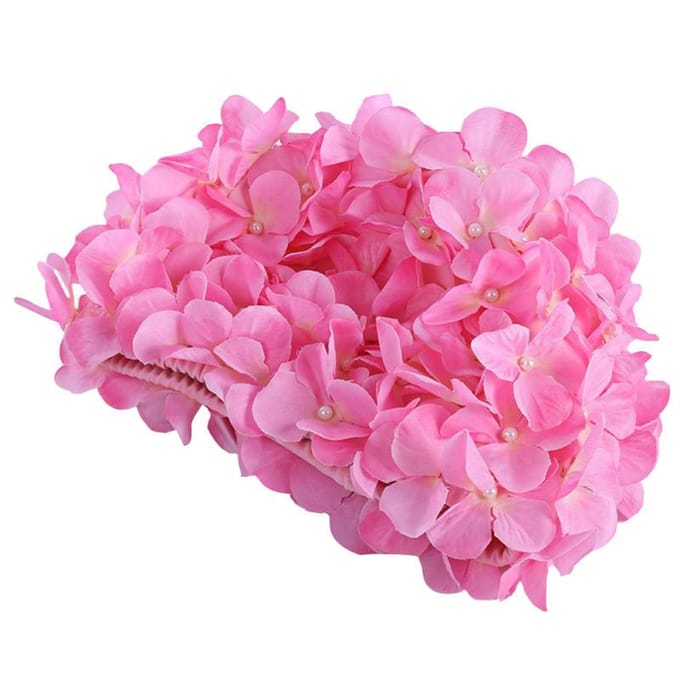 Bloemenontwerp Cap Delicate badmuts Gepersonaliseerde driedimensionale bloemblaadjes badmutsen pink