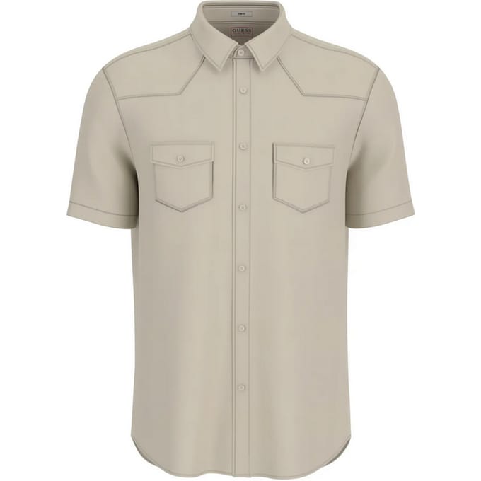 hemd western man beige